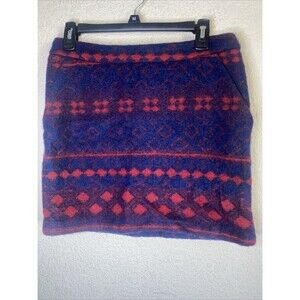 Forever 21 wool tweed Aztec Western Geometric mini skirt M gilmore country